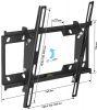 Кронштейн для телевизора Holder T3626-B черный 22"-47" макс.25кг настенный наклон