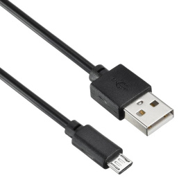Кабель Digma micro USB m - USB m , 1.2м, 2A, черный [microusb-1.2m-blk]