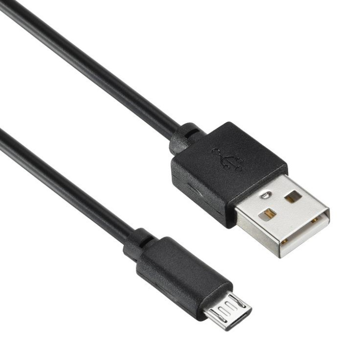 Кабель Digma micro USB m - USB m , 1.2м, 2A, черный [microusb-1.2m-blk]