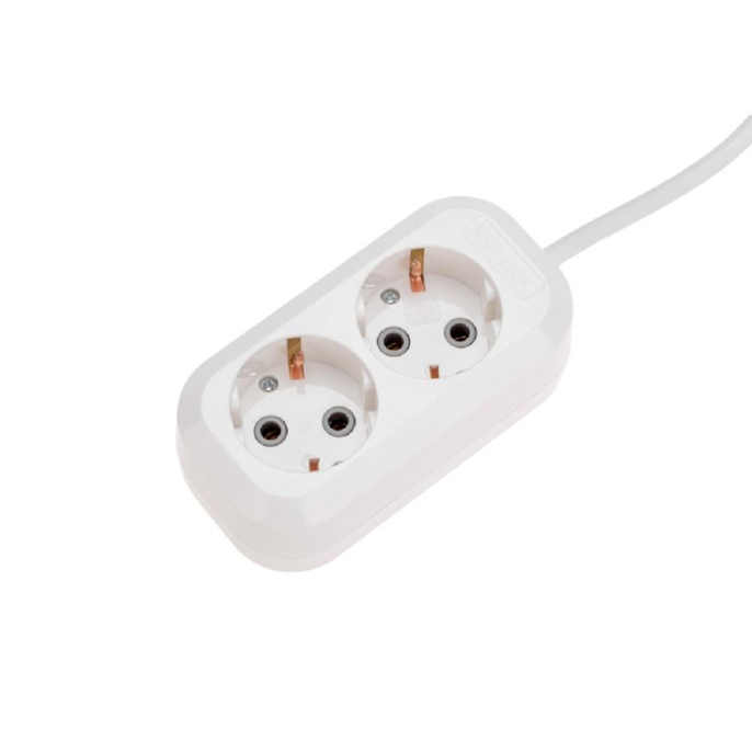 PROconnect 13-4203 Удлинитель 2 гнезда, 3м, 3х0,75мм?, с/з, белый