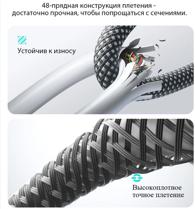 Кабель Romoss CB3038, USB Type-C m - USB m , 1.2м, MFI, 3A, черный [6958377525951]