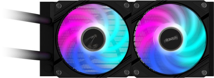 Кулер для процесссора СЖО Gigabyte Aorus Waterforce II 240 Intel 115x,1200,1700,1851, AMD AM5, AM4, крепление на винтах, размер вентилятора: 120мм, размер помпы: 72.8х72.8х65.1мм, гидродинамический подшипник