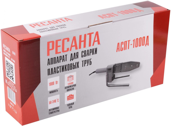 Сварочный аппарат для пластиковых труб Ресанта АСПТ-1000Д, кейс [65/179]