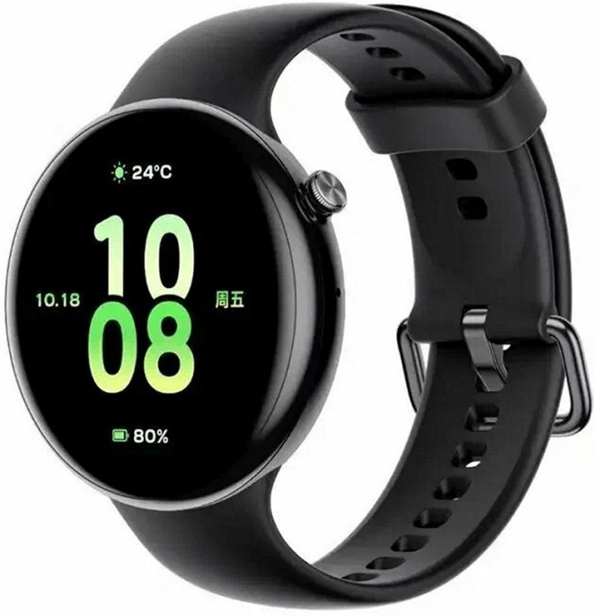 Смарт-часы Honor Watch Fit Active IVY-B19 Black 5502ABWL экран: 1.32", AMOLED, разрешение: 466x466, 352 PPI, 32 МБ ОЗУ+4 ГБ ПЗУ, 1 кнопка, GPS/ГЛОНАСС/Beidou/GALILEO/QZSS, Bluetooth 5.4, микрофон, датчики: пульса/геомагнитный/гироскоп, батарея: 480 мА·