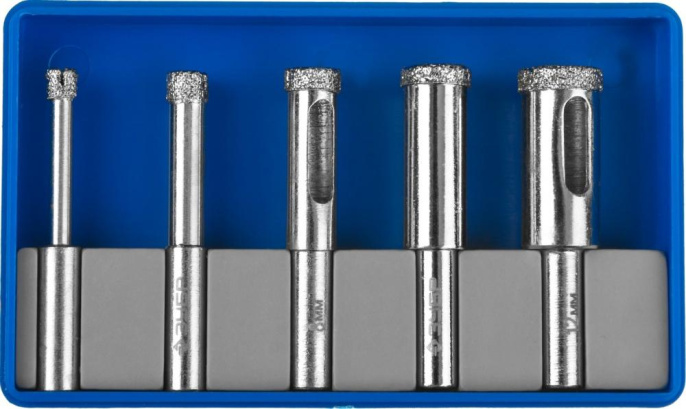 Набор сверл ЗУБР 29851-H6, по плитке, прямой, 5шт