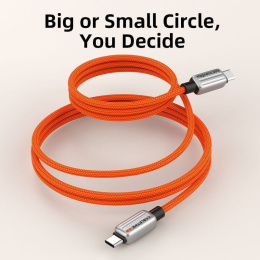 Магнитный кабель USB-C CABLETIME CU08H (CT-CM240-MZB1) 1 м, 480 Мбит/с, 5А/48В, 240Вт, PD 3.1, черный, для быстрого заряда смартфонов и ноутбуков