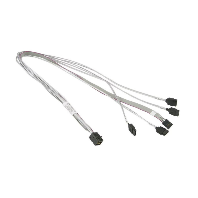 Кабель Cross-over Mini SAS HD to 4 SATA w/SB, S. 55cm. 30AWG