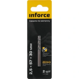 Сверло по металлу HSS-G (2 шт; 2.5х57х30 мм) Inforce 11-01-669