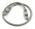 Патч-корд Buro литой (molded), UTP, кат.5E, 0.5м, 4 пары, 26AWG,  алюминий омедненный,  многожильный,  серый