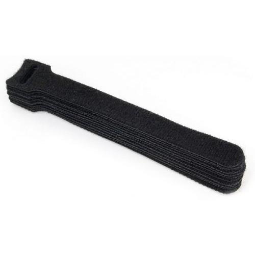 Cablexpert Хомуты-липучки на основе ленты Velcro® VT-110x11BK 110 x 11 мм, черные 12 шт.
