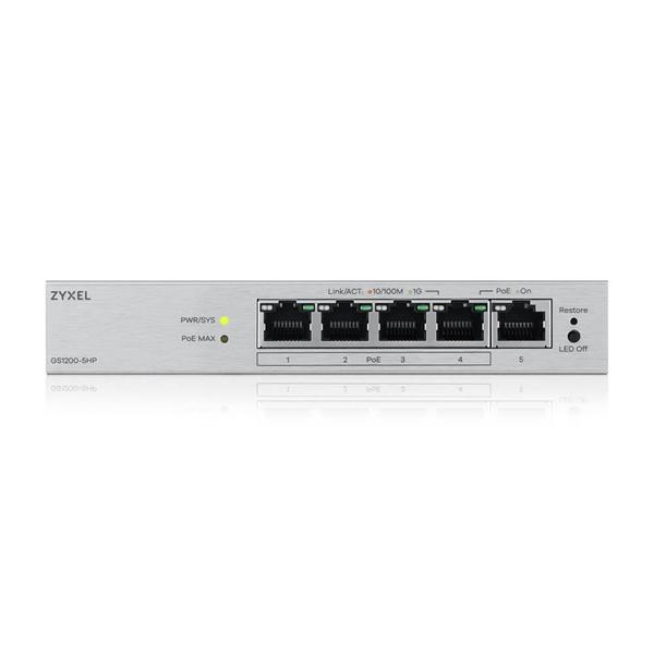 Коммутатор ZyXEL GS1200-5HPV3-EU0101F, управляемый