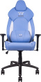Игровое кресло Thermaltake V Comfort Синий/Белый (GGC-VCO-LWLWDS-01) (материал каркаса: металл, материал чехла: искусственная кожа, максимальная нагрузка: 150 кг, регулируемый угол спинки: 90-135°, регулируемый угол наклона: 3-15°, регулируемые подлокотни