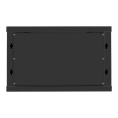 Exegate EX298605RUS Шкаф телекоммуникационный 19" настенный 6U ExeGate EC-WM-6U.450.G.BLACK 19”, 6U, 600x450x370mm ШхГхВ , передняя дверь закаленное стекло, съемные боковые панели, пыле- и влагозащи