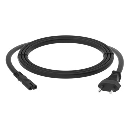 GCR Кабель питания 2.0m, CEE 7/16 / IEC C7, черный, 2*0,5mm, GCR-54294