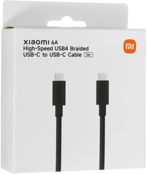 Кабель Xiaomi BHR087BGL,  USB Type-C (m) -  USB Type-C (m),  1м,  6A,  черный
