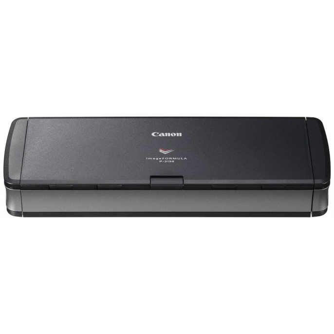 Сканер Canon P-215II 9705B003 протяжный портативный, CIS датчик, 600x600 dpi, 24 бит, формат A4, двустороннее сканирование, автоматическая подача, 15 стр/мин ч/б , 10 стр/мин цвет , питание от USB, 285x174x257 мм, 1 кг