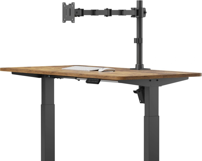 Кронштейн для мониторов Cactus CS-VM-D49-BK, до 49", до 20кг, настольный, поворот и наклон, черный