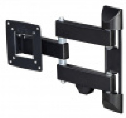 Кронштейн для телевизора HAMA H-118112, 10-26", настенный, поворот и наклон,  черный [00118112]