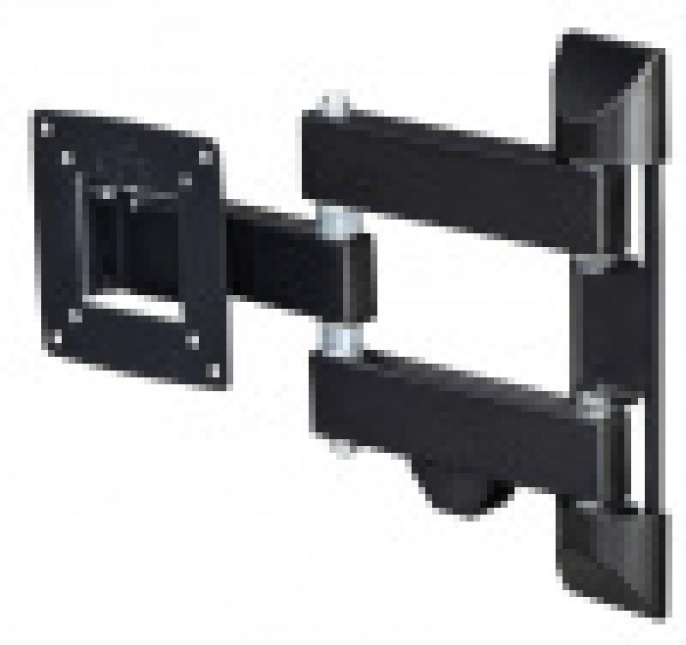 Кронштейн для телевизора HAMA H-118112, 10-26", настенный, поворот и наклон,  черный [00118112]