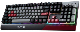 Клавиатура MSI GK30 Infrared черный/красный USB Multimedia for gamer LED подставка для запястий S11-04RUF01-CLA кабель 1.8м