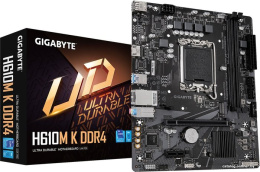 Материнская плата GigaByte H610M K DDR4 rev. 2.0 mATX, 226x185 мм, Intel H610, 2xDDR4 DIMM, 2133-3200МГц, до 64GB, звук 7.1, 2 x SATA 6Gb/s, 1хМ2