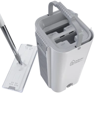 Набор для уборки со шваброй DEFENDER CM-402 серый,ведро 5,5л, 2 насадки,28402