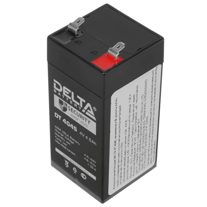 Аккумуляторная батарея 4V/4.5Ah Delta DT 4045 (47мм) 47/47/101(105), 0.5кг, 5лет, F1  