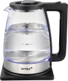 Чайник электрический Vitek VT-WK1071 1.7л. 1800Вт черный/серебристый корпус: стекло