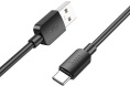 Кабель Hoco X96 Hyper,  USB Type-C (m) -  USB (m),  1м,  3A,  черный [x96 hyper 27w type-c]