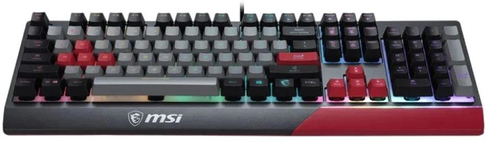 Клавиатура MSI GK30 Infrared черный/красный USB Multimedia for gamer LED подставка для запястий S11-04RUF01-CLA кабель 1.8м