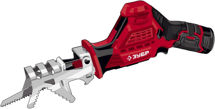 Сабельная пила Зубр СПЛ-125-21,  аккумуляторная
