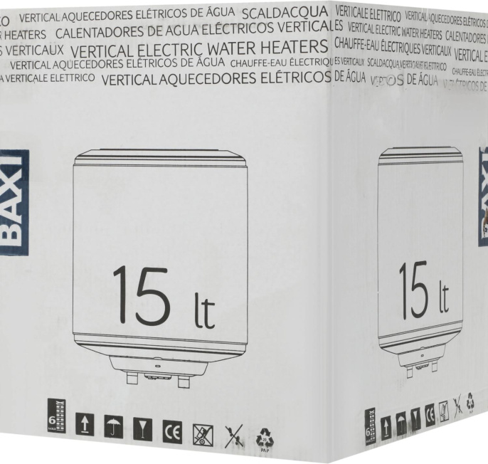 Водонагреватель Baxi R 515 1.2кВт 15л электрический настенный/белый (A7110905)