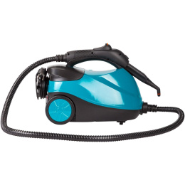 Пароочиститель Bort BDR-2300-R 93722609 напольный, 2100 Вт, объем бачка: 1.5 л, постоянная подача пара: 45 г/мин, время непрерывной работы: 35 мин, горизантальное/вертикальное отпаривание, время нагревания: 360 сек