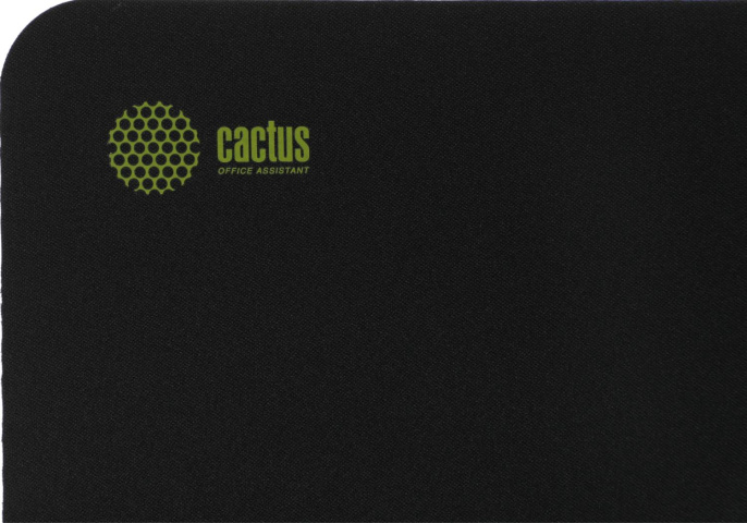 Коврик для мыши Cactus Black черный, ткань, 220х180х2мм [cs-mp-p01xs]