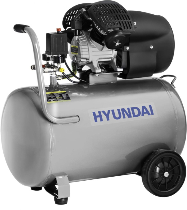 Компрессор поршневой Hyundai HYC 402100LMS масляный 400л/мин 100л 2200Вт серебристый/черный (НYC 402100LMS)