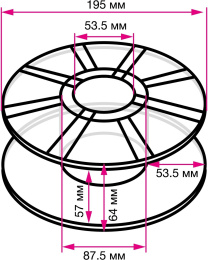 Пластик Cactus CS-3D-ABS-1KG-CYAN ABS/ 1.75мм/ 1кг/ 386м/ голубой