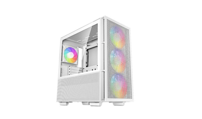 Корпус Deepcool CH560 WH без БП, боковое окно закаленное стекло , 3x140мм ARGB вентилятор спереди и 1x120мм ARGB вентилятор сзади, белый, ATX R-CH560-WHAPE4-G-1