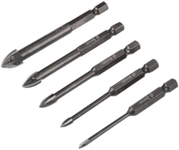 Набор сверл DEKO DH05-4, по керамике, шестигранный, 5шт [065-0535]