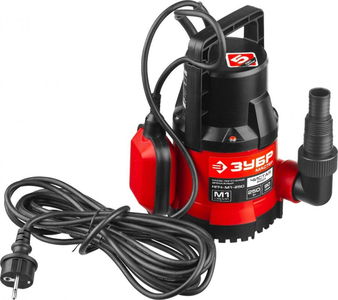Насос дренажный Зубр Мастер НПЧ-М1-250,  центробежный, погружной, 5400л/ч