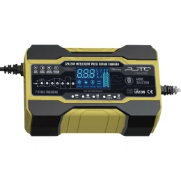 Универсальное импульсное зарядное устройство QUMO для аккумуляторов с напряжением 12V/24V, модель Thunder Optima 10A+ выходная мощность 10А при 12V/5A при 24V, для АКБ с емкостью 12V 2-150Ah/24V 2-100Ah , встроен. дисплей, интел.управление 37740