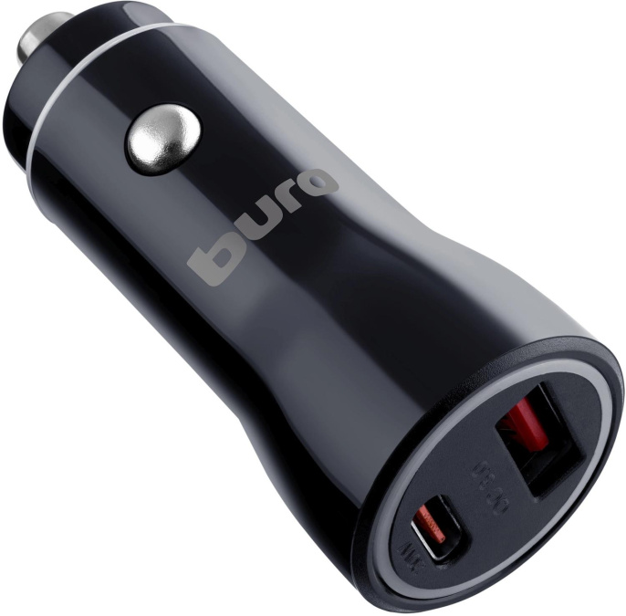 Автомобильное зарядное устройство Buro BUCN1, USB-A, USB-C, 18Вт, 3A, черный [bucn18p110bk]