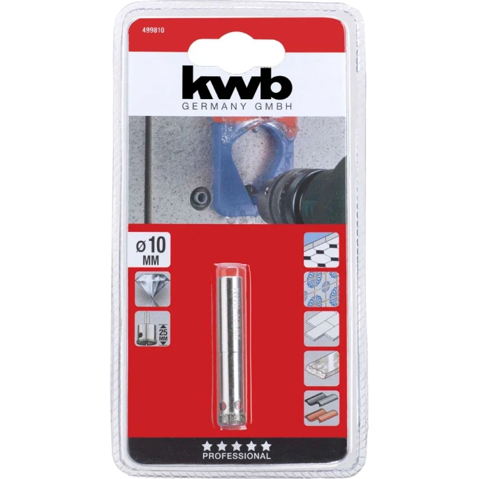Сверло-коронка с напылением (10х25 мм) KWB 4998-10