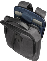 Рюкзак мужской Piquadro Brief2 CA4818BR2/GRN серый/черный нейлон/натур.кожа