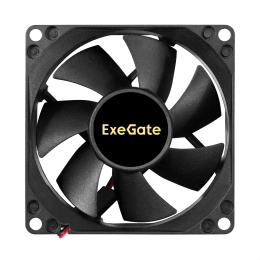 Вентилятор 12В DC ExeGate ExtraSilent ES08025S2P (80x80x25 мм, Sleeve bearing (подшипник скольжения), 2pin, 1900RPM, 20dBA) EX299875RUS