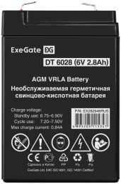 Аккумуляторная батарея EXEGATE EX282946 для ИБП, 6В, 2.8Ач [ex282946rus]