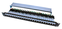 Патч-панель 19" 24 порта RJ-45 FTP 5e Hyperline PP3-19-24-8P8C-C5E-SH-110D экранированная
