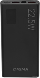 Мобильный аккумулятор Digma DGPF10A 10000mAh QC3.0/PD3.0 22.5W 3A 2xUSB-A/USB-C черный (DGPF10A22PBK)