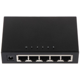 DAHUA DH-PFS3005-5GT 5-портовый гигабитный неуправляемый коммутатор, 5xRJ45 1Gb, коммутация 10 Гбит/с, MAC-таблица 2К, металл
