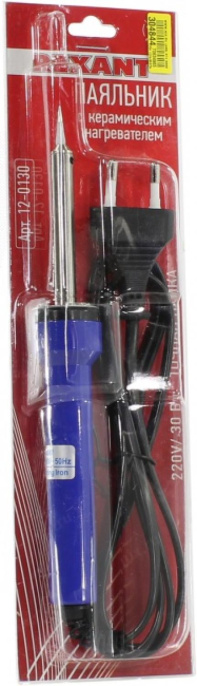 REXANT 12-0130 Паяльник с керам. нагревателем, ТОЧНАЯ ПАЙКА 220V/ 30 Вт