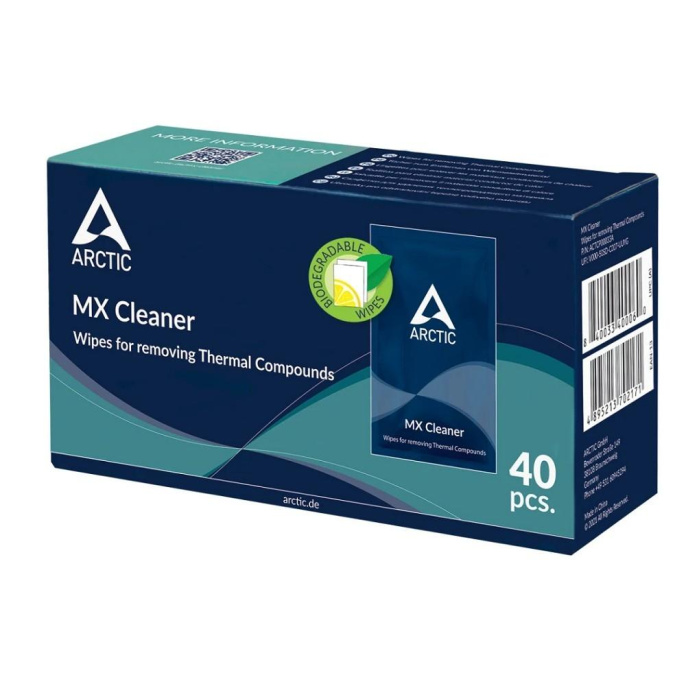 Салфетки Arctic Cooling ARCTIC MX Cleaner wipes Box of 40 bags Салфетки для снятия термопасты ACTCP00033A